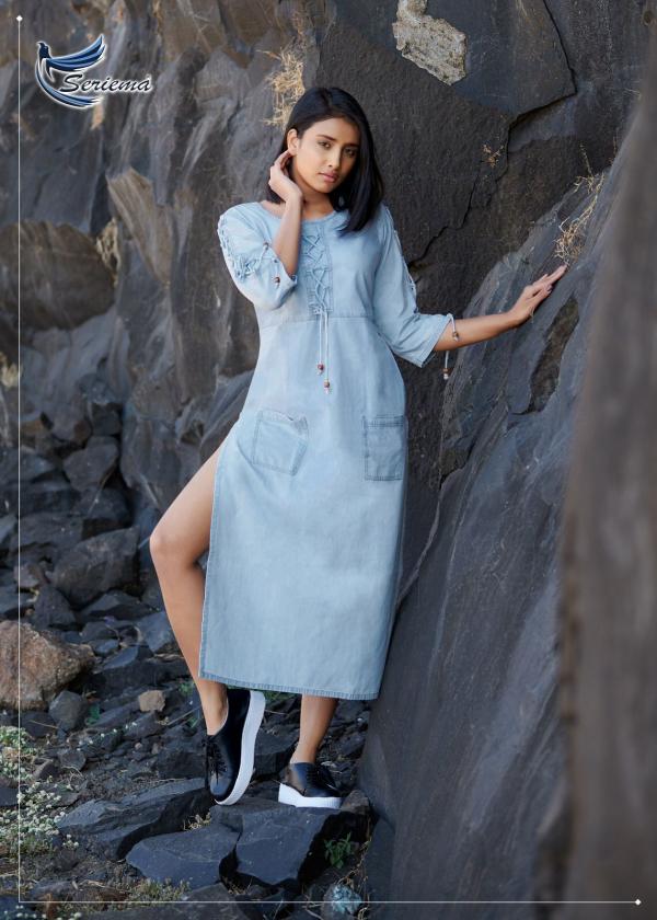 Seriema Kumb Capture 4 Fancy Wear Denim Kurti Collection